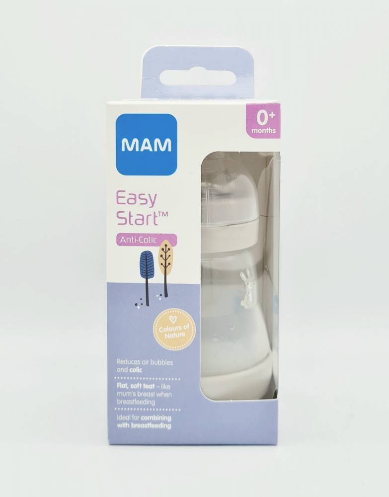 MAM EASY START ANTI-COLIC 0m+ 160ML GREY BUNNY