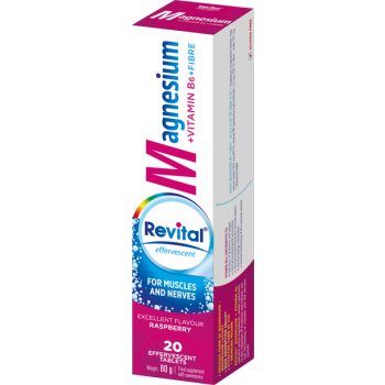 REVITAL MAGNESIUM VITAMIN B6 20 EFFERVESCENT TABLETS WITH