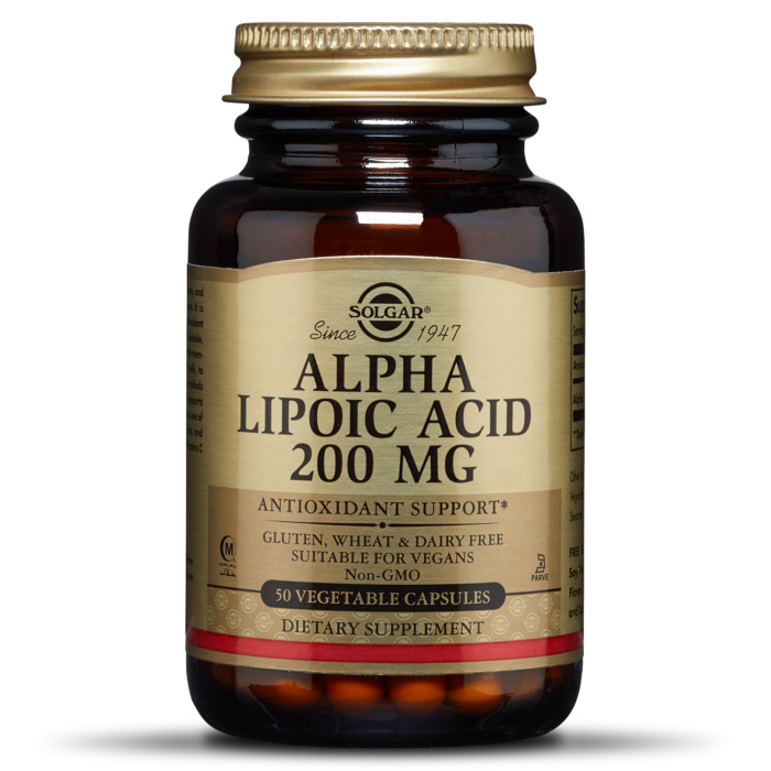 Solgar Alpha Lipoic Acid 200mg x 50 Capsules Antioxidant Support