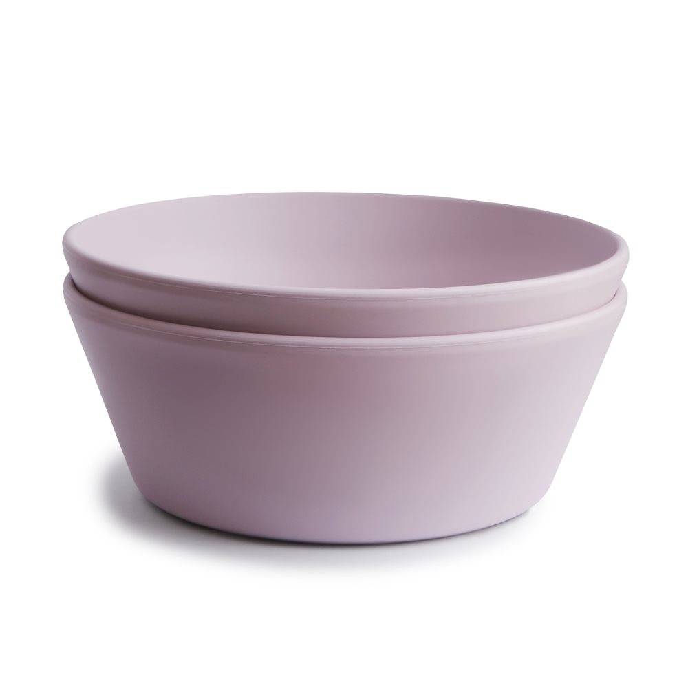 Mushie Round Dinner Bowl Powder Blue 2s