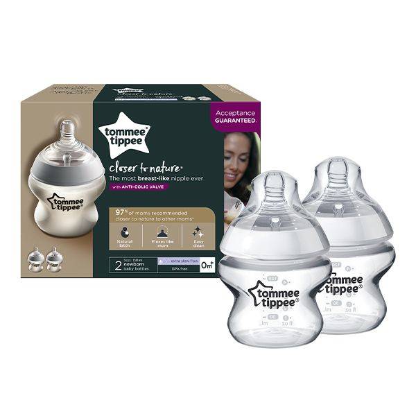 TOMMEE TIPPEE CLOSER TO NATURE BABY BOTTLE 0m+ 150ml