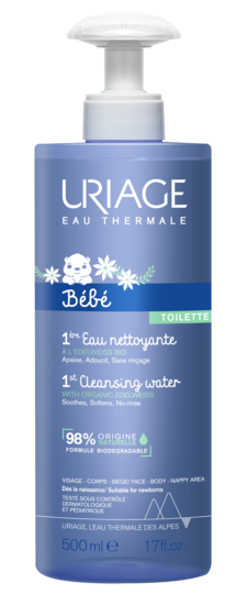 URIAGE BEBE 1ST NO RINSE CLEANSING WATER 500ML