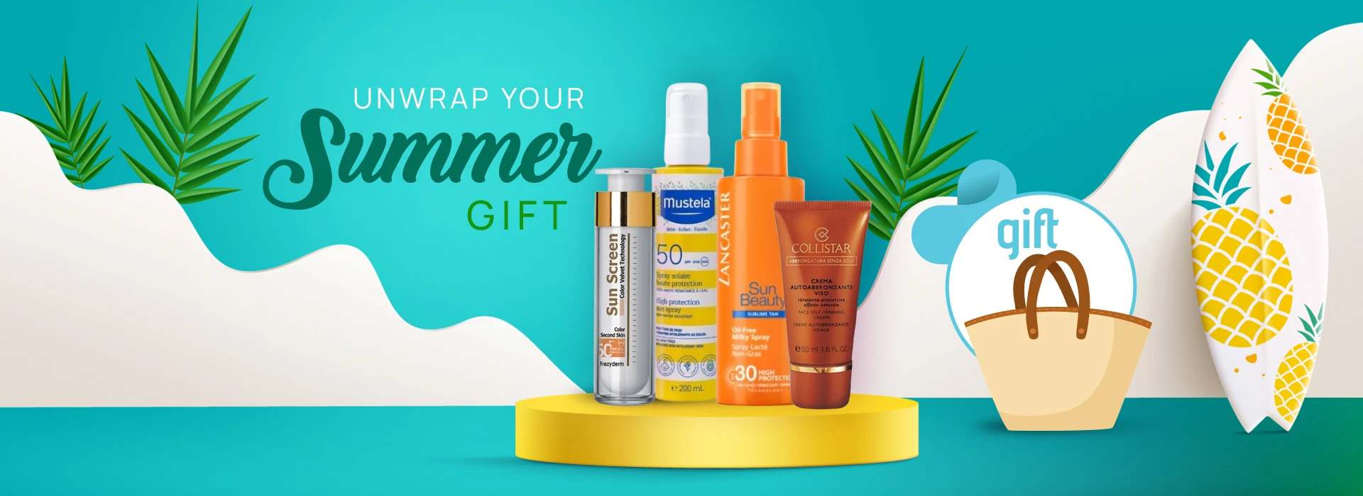 With face & body sunscreen purchases of €35 or more