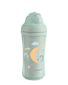 Kikka Boo PP Cup with Silicone Straw 220ml Moony Me Mint