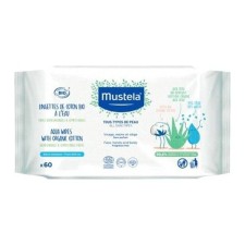 MUSTELA ORGANIC COTTON WIPES WITH WATER 60PIECES