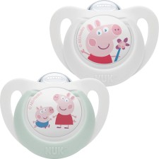 Uk Star Peppa 18-36m Silicone Soother 2Pcs