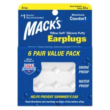 Macks Pillow Soft Silicone Putty Earplugs 6 pair