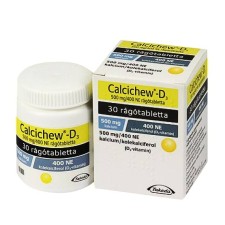 Calcichew-D3 - Calcium 500mg & Vitamin D3 400IU x 60 Chewable Tablets