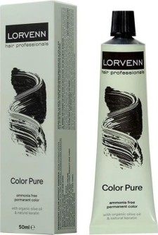 Lorvenn Color Pure Ammonia Free Permanent Hair Color No 8.1 Light B...