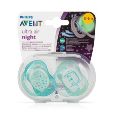 PHILIPS AVENT ULTRA AIR NIGHT PACIFIER 0-6m 2s SCF376/11