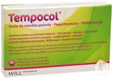 TEMPOCOL, PEPERMINT OIL.STIMULATES INTESTINAL FUNCTION, REDUCES BLOATING & FLATULENCE 60CAPSULES