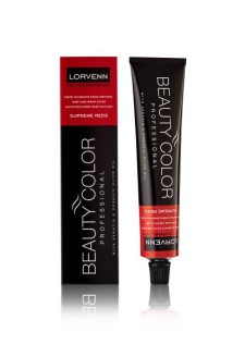 LORVENN BEAUTY COLOR SUPREME REDS No 7.56 - BLOND MAHOGANY RED. PERMANENT HAIR COLOR, NEW AUTO PROTECTIVE FORMULA WITH KERATIN & ORGANIC OLIVE OIL 70ML