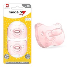 Medela Silicone Pacifier Girl 6-18M x 2Pcs