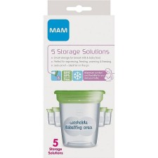MAM Smart Storage Solution For Breast Milk & Baby Food x 5 Pieces
