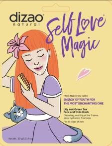 Dizao Natural Self Love Magic Lily And Green Tea Face And Chin Mask 1 Piece