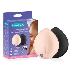 Lansinoh Washable Nursing Pads 4 Light Pink & 4 Black