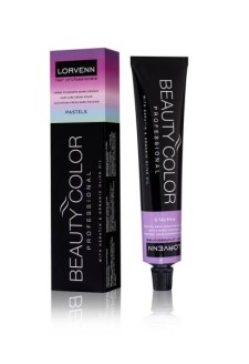 LORVENN BEAUTY COLOR PASTELS No 95.28 - AMETHYST. PERMANENT HAIR COLOR, NEW AUTOPROTECTIVE FORMULA WITH KERATIN & ORGANIC OLIVE OIL 70ML 