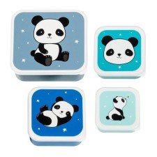 A Little Lovely Company Lunch & Snack Box Set Panda 4s