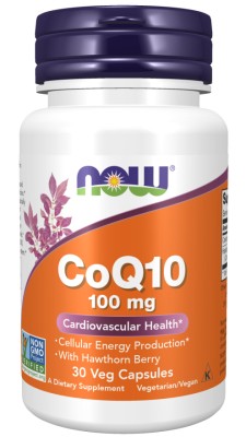 Now CoQ10 100mg 30 Vegetable Capsules