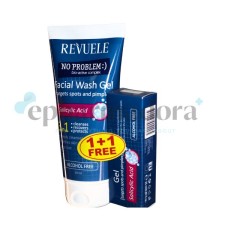 REVUELLE NO PROBLEM FACIAL WASH GEL 200ML&CREAM SET