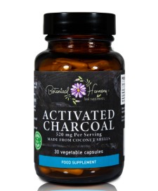 BOTANICAL HARMONY ACTIVATED CHARCOAL 520MG, A NATURAL APPROACH FOR HEALTHY DIGESTION 30CAPSULES