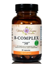 BOTANICAL HARMONY B-COMPLEX 50MG, REDUCE FATIGUE AND TIREDNESS 60CAPSULES