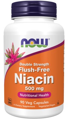 Now Foods - Niacin 500mg Double Strenght Flush-Free x 90 Veg Capsules