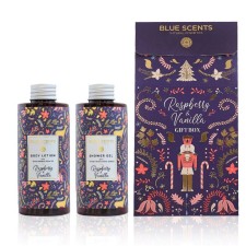 Blue Scents Raspberry & Vanilla Shower Gel 300ml + Body Lotion 300ml Gift Set