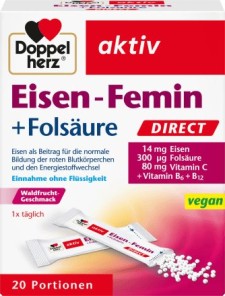 Doppelherz Iron Eisen - Femin + Folic Acid Direct x 20 Sachets