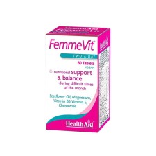 HEALTH AID FEMMEVIT, NUTRITIONAL SUPPORT& BALANCE DURING DIFFICULT TIMES OF THE MONTH 60TABLETS