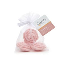 Isabelle Laurier 3 rose shaped soaps organza