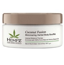 HEMPZ COCONUT FUSION, SHIMMERING HERBAL BODY SOUFFLE. INTENSE MOISTURE THERAPY 227G