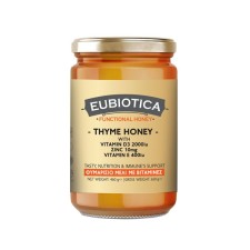Eubiotica Thyme Honey With Vitamin D3 2000iu Zinc 10mg Vitamin E 400iu 460g