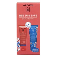Apivita Bee Sun Safe Milk Hydrating Rejuvenating Emulsion For Face & Body Spf50 x 100ml + After Sun Refreshing & Soothing Cream-Gel For Face & Body x 100ml