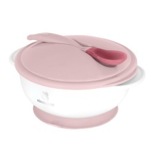 Kikka Boo Bowl with Heat Sensing Spoon Pink