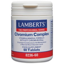Lamberts Chromium Complex x 60 Tablets - Helps To Maintain Normal Blood Glucose Levels