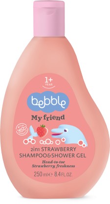 BEBBLE 2in1 STRAWBERRY SHAMPOO & SHOWER GEL, FROM 1+YEARS OLD 250ML