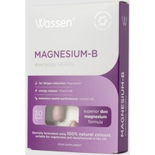 Wassen Magnesium-B 30 Tablets – Magnesium & B Vitamins Food Supplement Wassen Magnesium-B 30 Tablets – Magnesium & B Vitamins Food Supplement