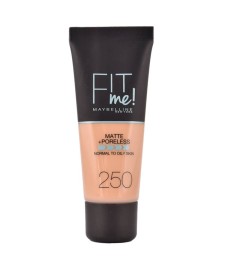 MAYBELLINE FIT ME MATTE AND PORELESS LIQUID FOUNDATION FOR NORMAL TO OILY SKIN 250 SUN BEIGE 30ML