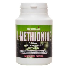 Health Aid L-Methionine 550mg With B6 x 60 Tablets