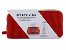 Vichy Liftactiv B3 Spf50 Cream & One Step Cleanser 3in1 Bag Set Xmas24