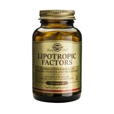 SOLGAR LIPOTROPIC FACTORS, A COMBINATION OF CHOLINE, INOSITOL& METHIONINE. FOR FAT DECOMPOSITION& WEIGHT CONTROL 50TABLETS
