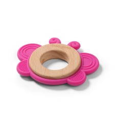 Babyono Wooden & Silicone Teether Butterfly