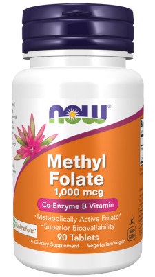 Now Methyl Folate 1000mcg 90tabs