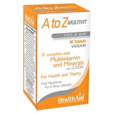 Health Aid A to Z Multivit & Minerals x 30 Veg Tablets