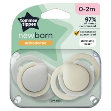 Tommee Tippee Newborn Orthodontic 0-2m x 2 Pacifiers