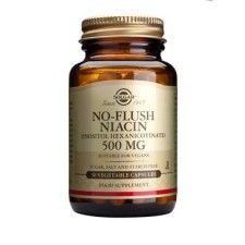 Solgar No-Flush Niacin 500mg x 30 Capsules - Cardiovascular & Energy Metabolism Support