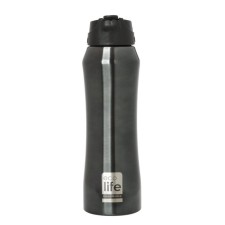 ECOLIFE THERMOS WITH INNER STRAW- BLACK 550ML