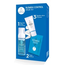YOUTH LAB BLEMISH CONTROL VALUE KIT. INCLUDES CLEANSING FOAM 150ML & BALANCE MATTIFYING CREAM 50ML & BLEMISH DOTS 1PACK