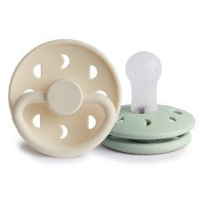 Frigg Moon Phase Silicone Pacifier Cream/Sage 0-6 months 2s